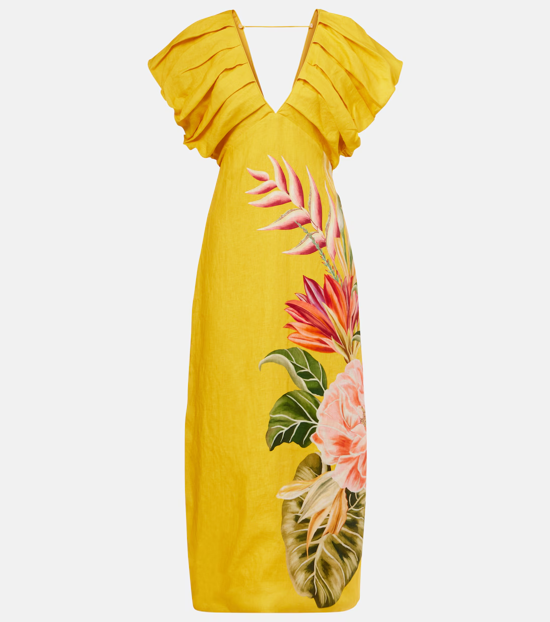 Yellow Flower Print Skirt