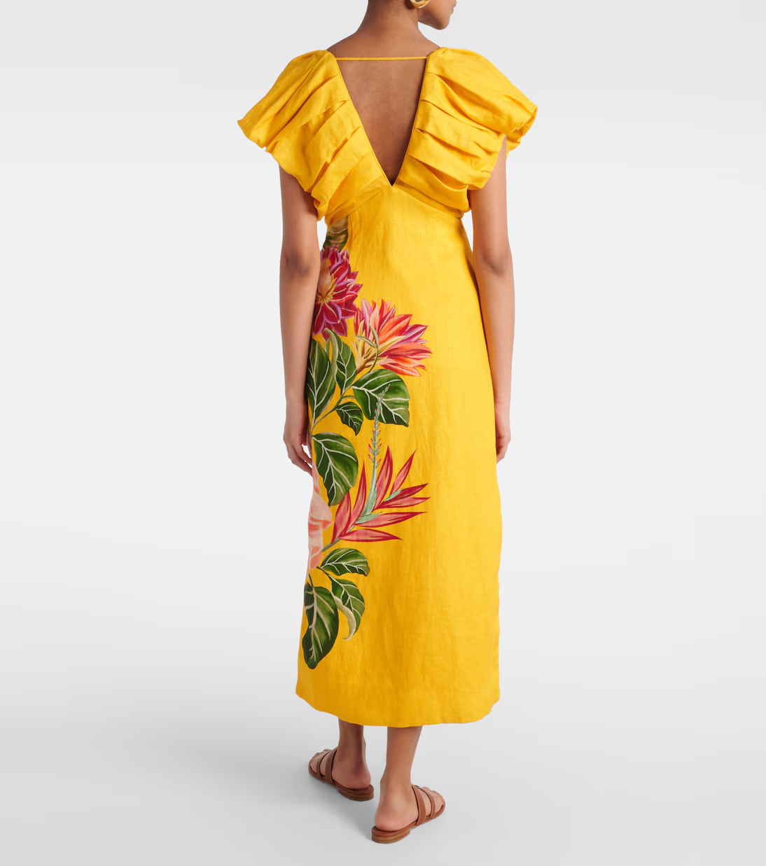 Yellow Flower Print Skirt