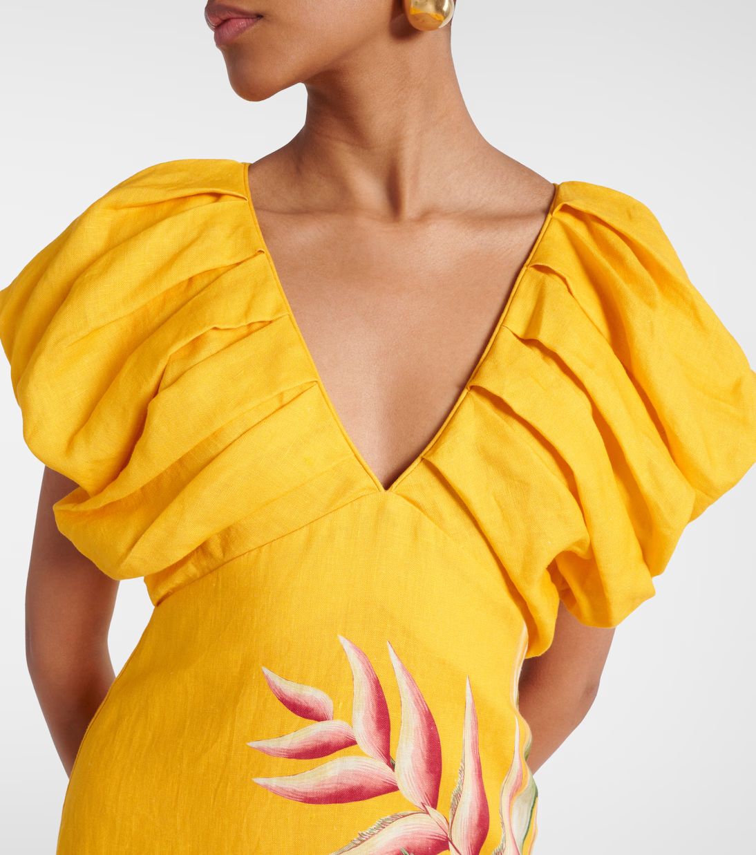 Yellow Flower Print Skirt