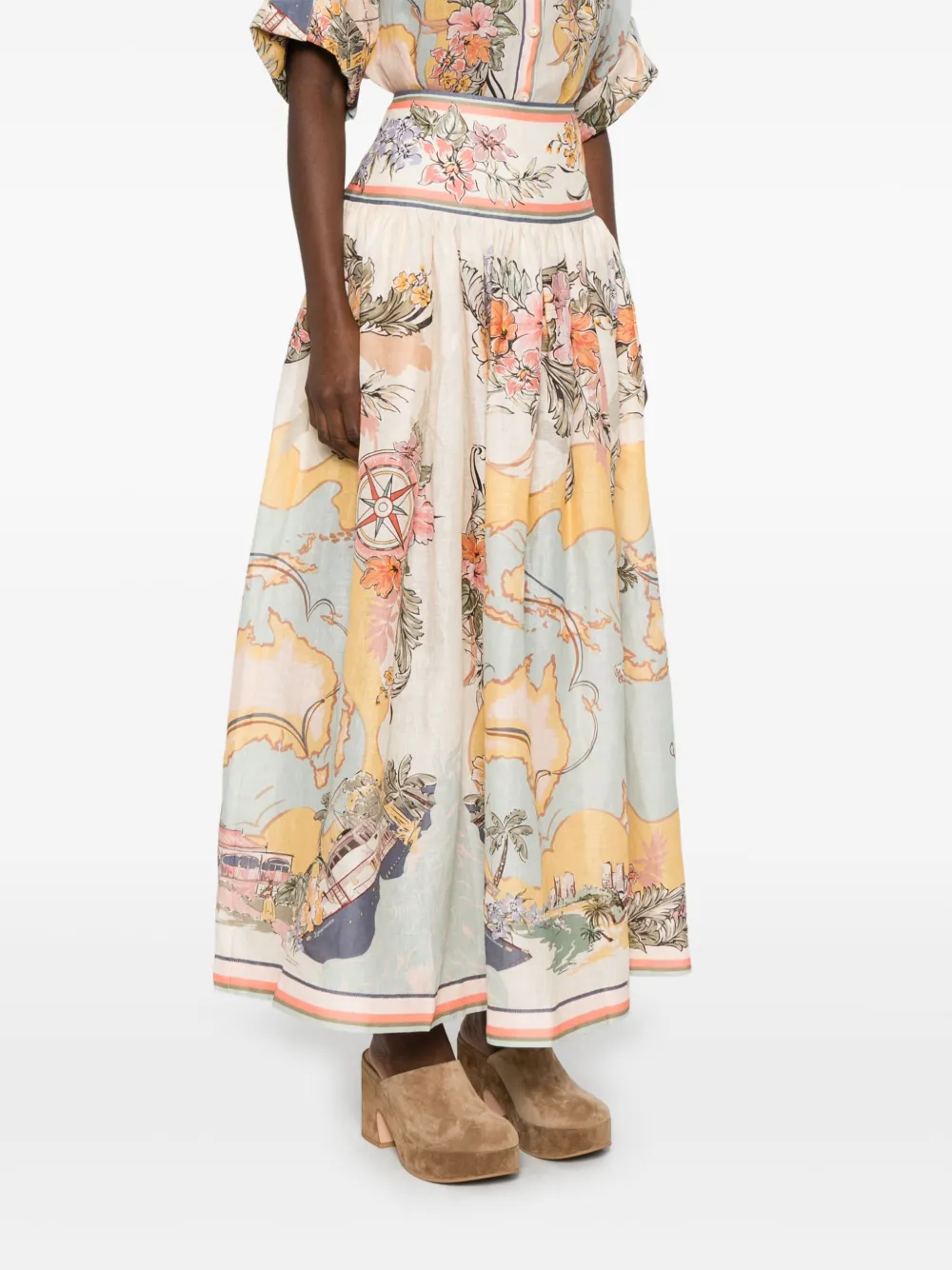 Printed Maxi Skirt
