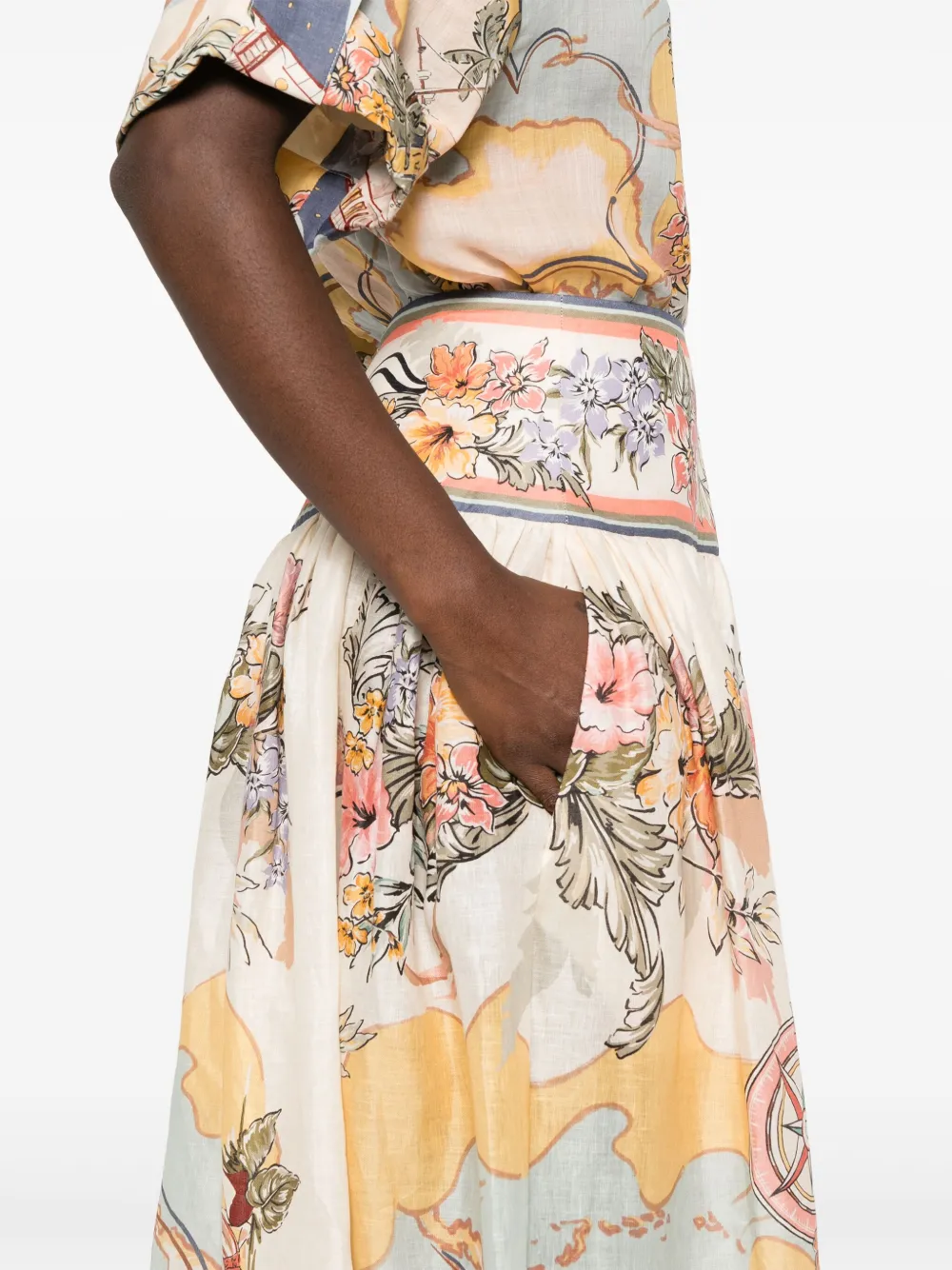 Printed Maxi Skirt
