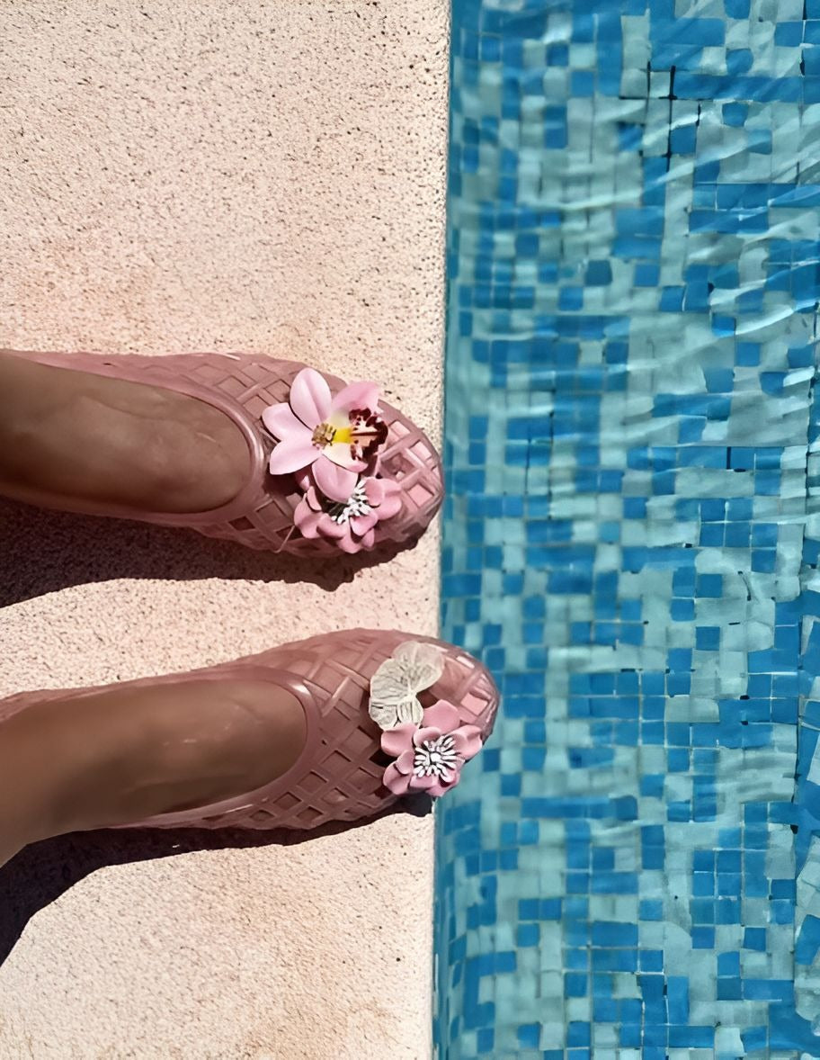 3D Flower Crystal Shoes