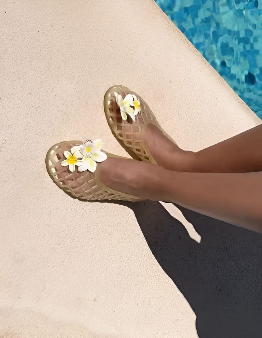 3D Flower Crystal Shoes