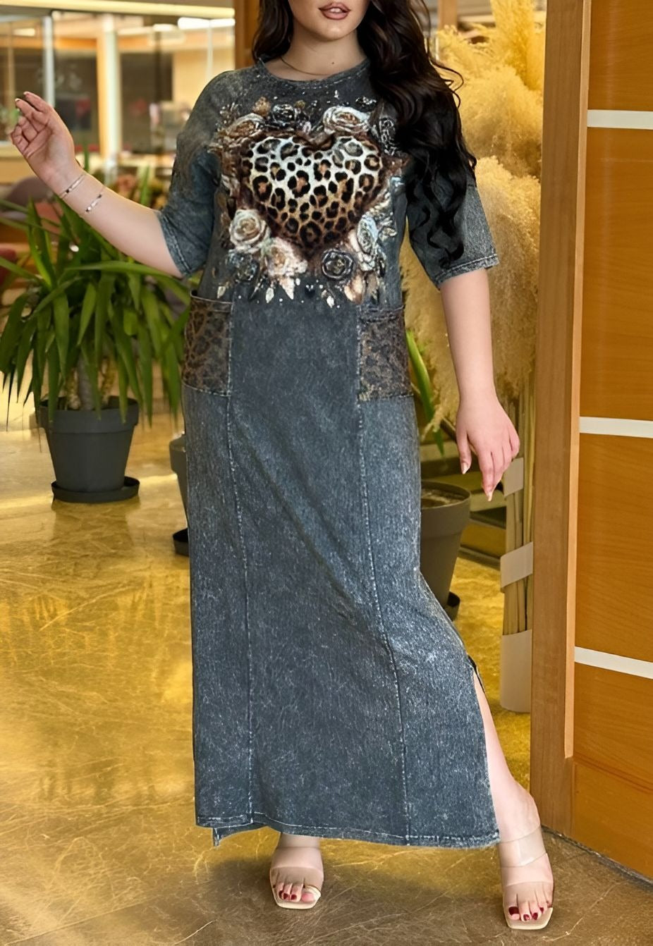 Casual Vintage Sequin Dress