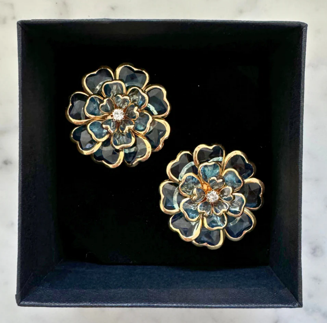 Exquisite Handcraft Flower Cufflinks