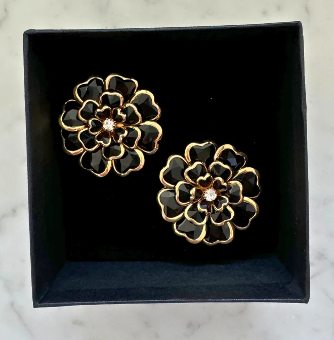 Exquisite Handcraft Flower Cufflinks