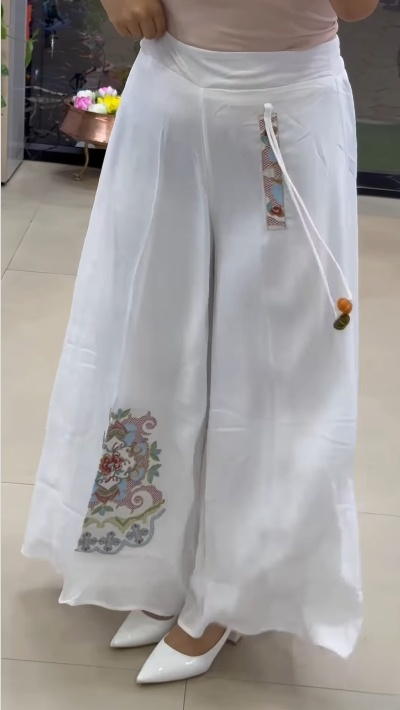 Loose Printed Comfort Wide Leg Pants