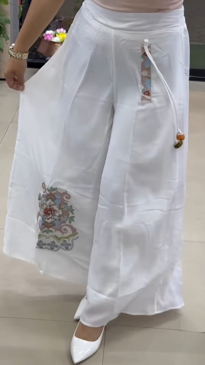 Loose Printed Comfort Wide Leg Pants