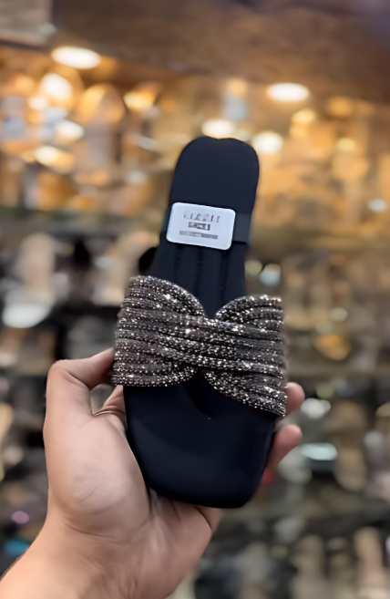 Sparkling Rhinestone Slippers