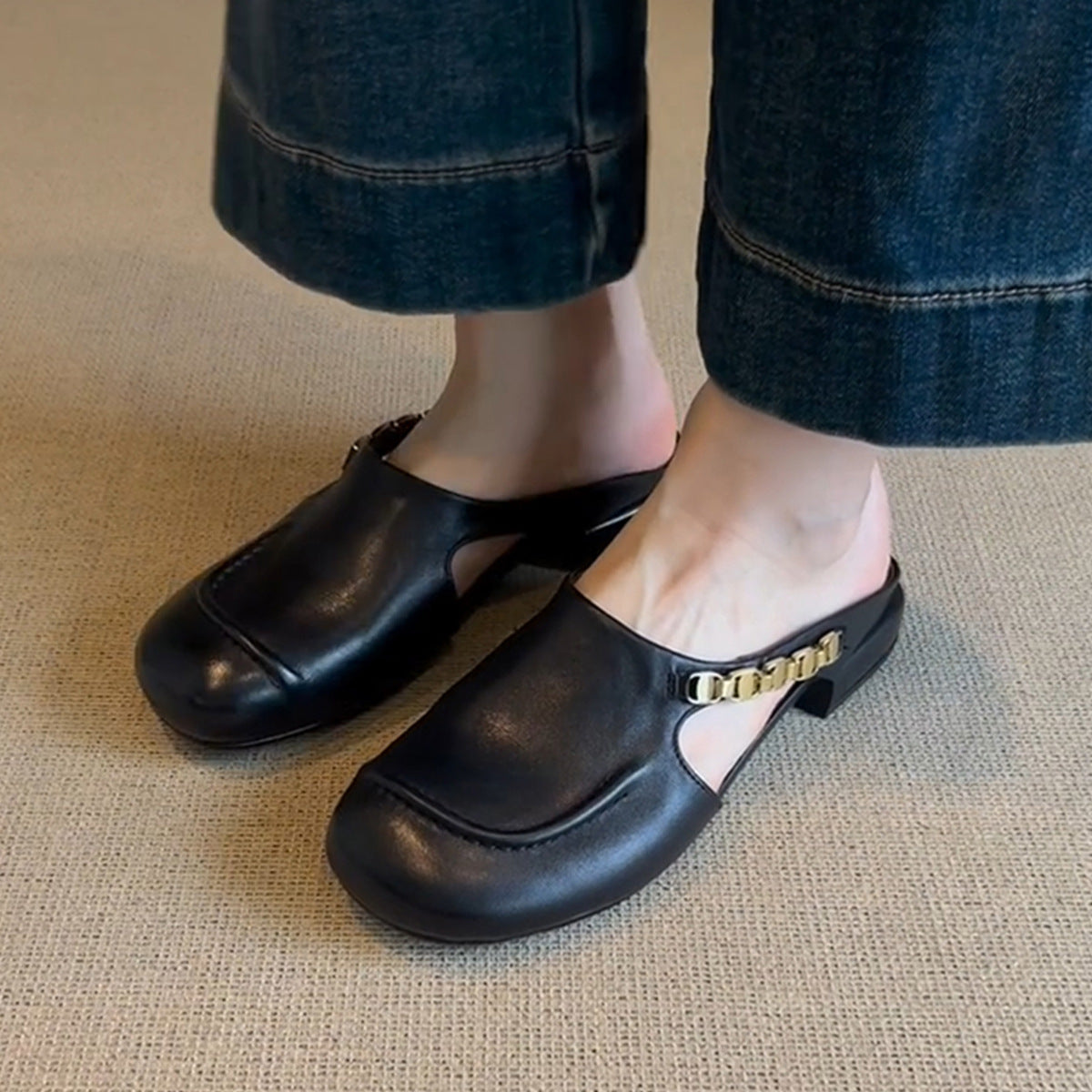 Black Casual Fashion Sandals