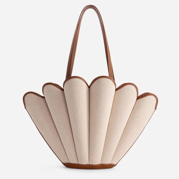 Handmade Canvas Seashell Tote Bag