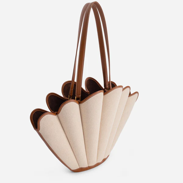 Handmade Canvas Seashell Tote Bag