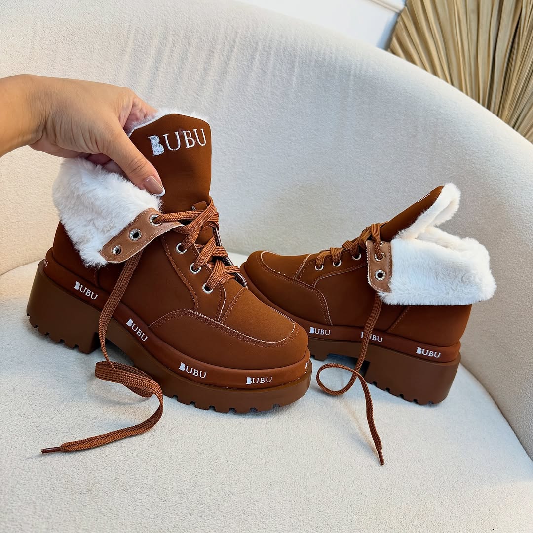 Women's Fleece-Lined Warm Non-Slip Martin Boots