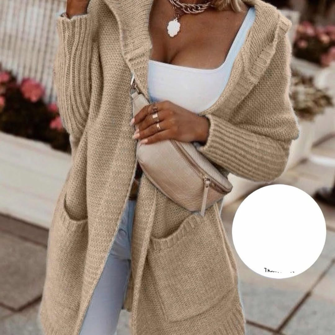 Women's Hooded Long Knitted Coat