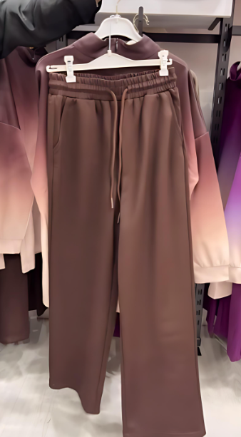 Women's Gradient Color Long-Sleeve Coord Set