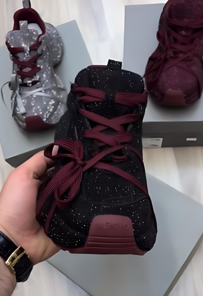 Women's Rhinestone Thick-Soled Sneakers