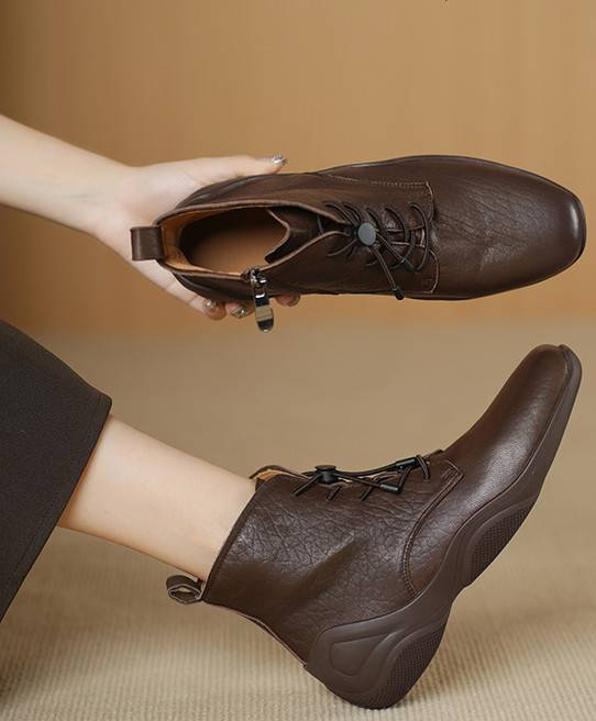 Women's Super Soft Leather Ankle Boots