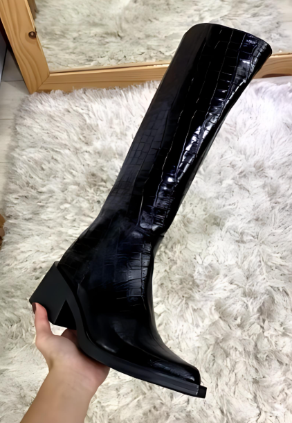 Women's Textured Leather Boots