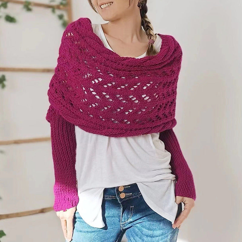 Knitted Cable Wrap, Shrugs For Women, Knitted Wrap