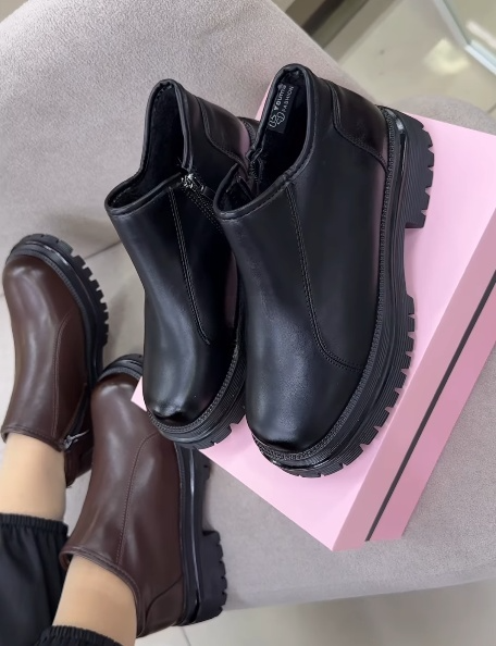 Women's Thick-Soled Leather Shoes