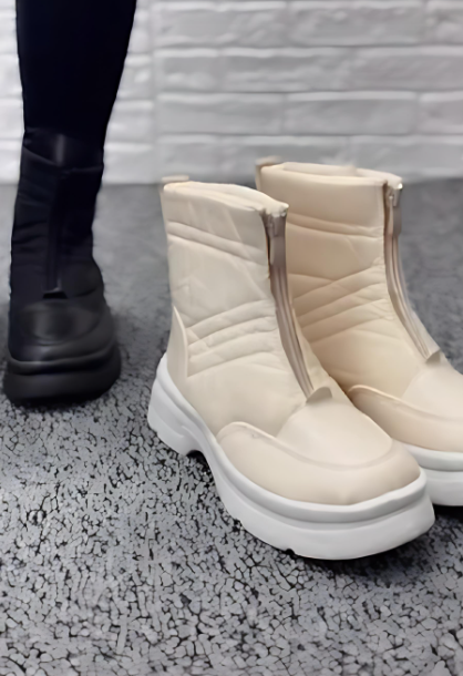 Women's Warm and Comfortable Zip-Up Boots