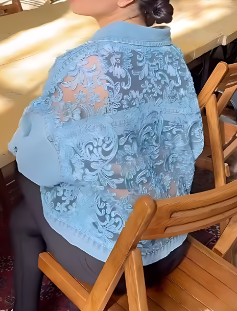 Floral Lace Denim Jacket