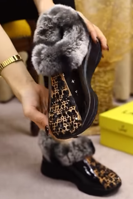 Women's fleece comfortable shoes