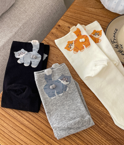 Cat-themed fun socks