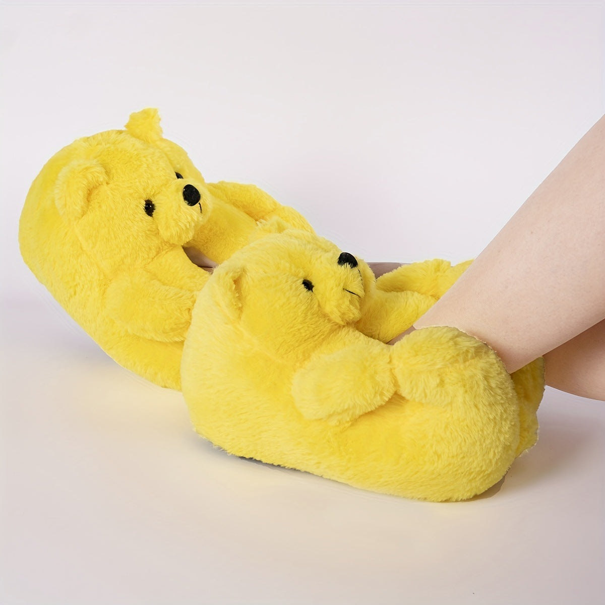 Winter Warm Teddy Bear Home Slippers