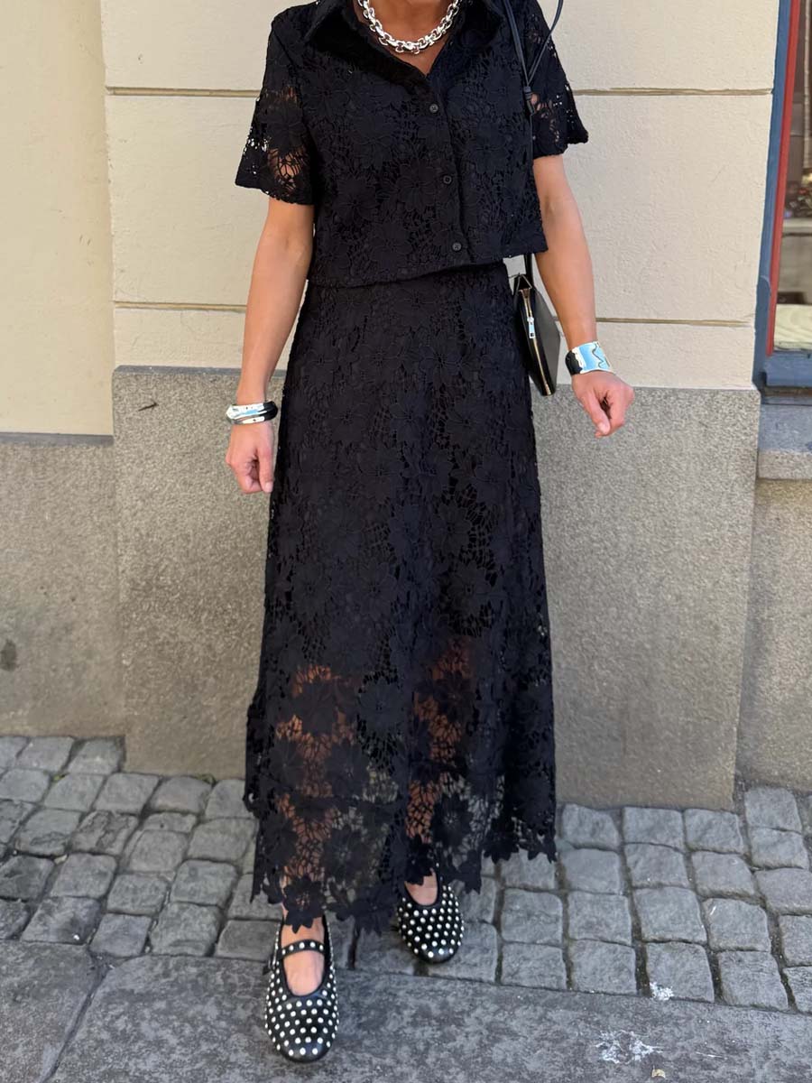 Elegant Lace Two Pieces Dress