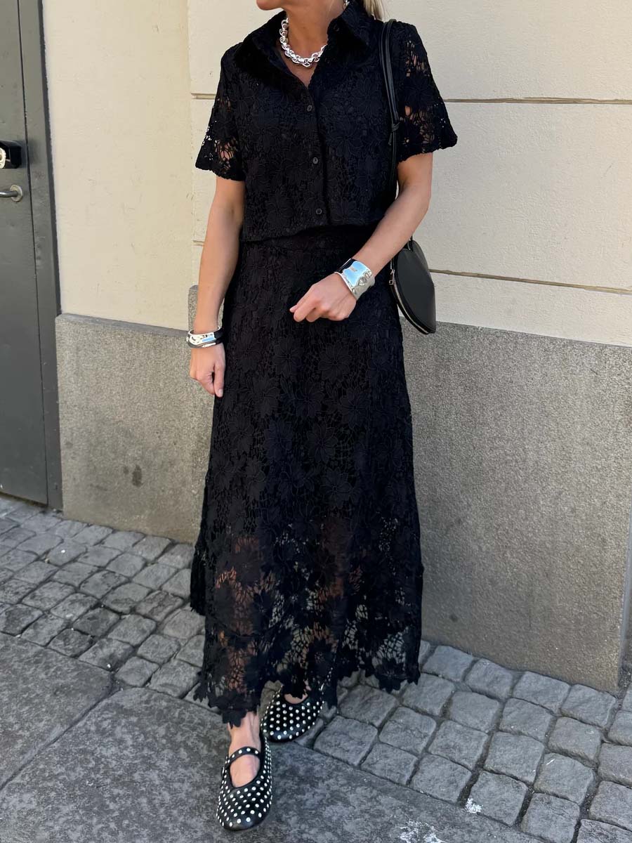 Elegant Lace Two Pieces Dress