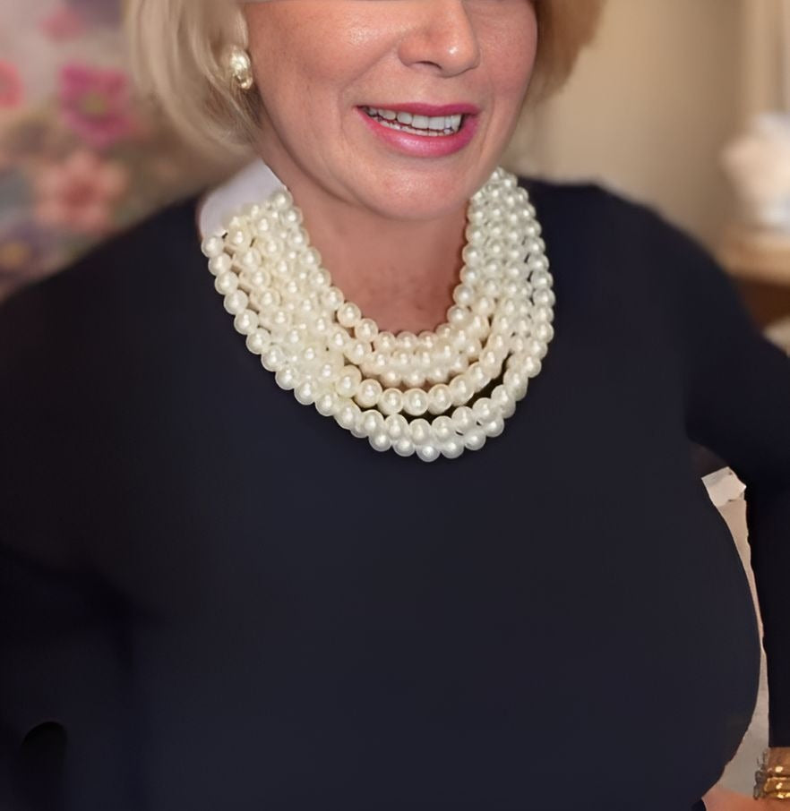 Cream Bead Statement Necklace