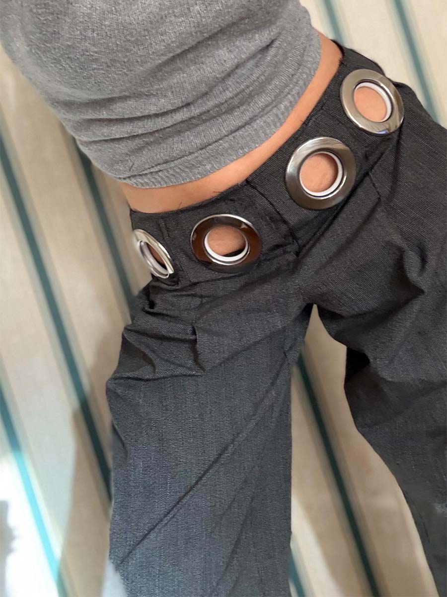 Cutout Waist Pants