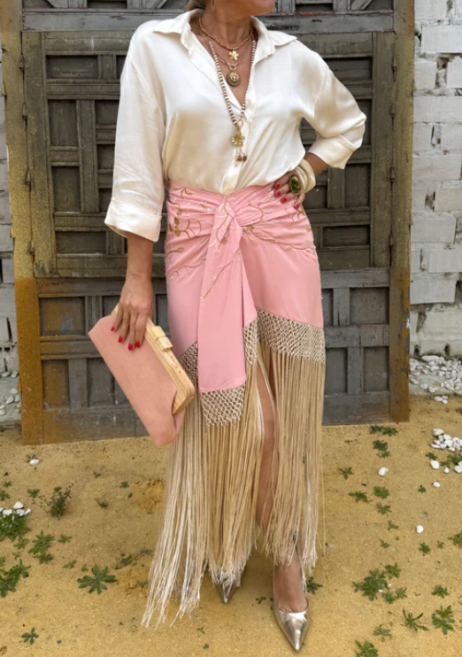 Elegant Shawl Skirt