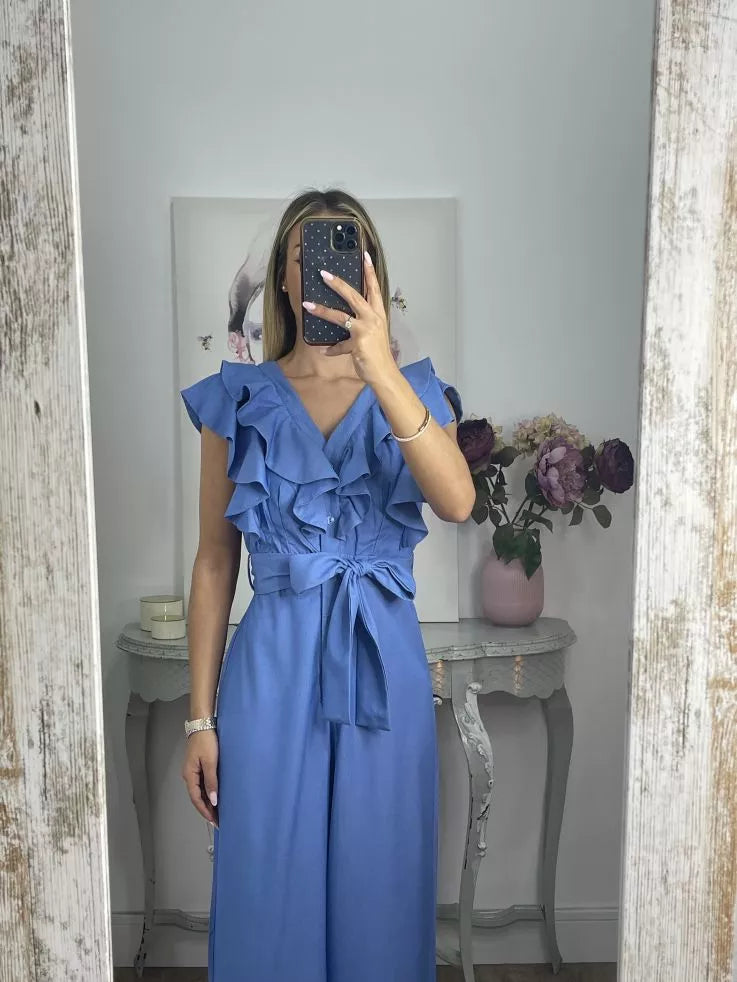 Ruffle Collar Jumpsuit