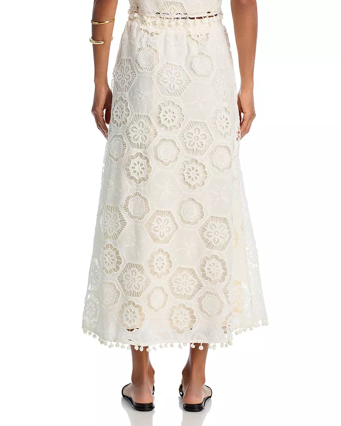 Sleeveless Lace Skirt Set