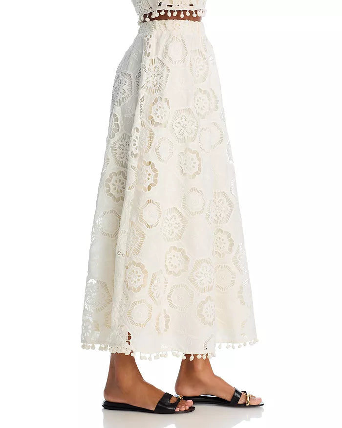 Sleeveless Lace Skirt Set