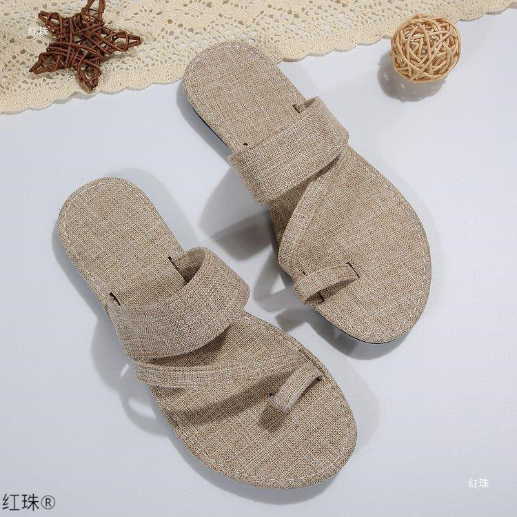 Women Minimalist Toe Ring Thong Sandals