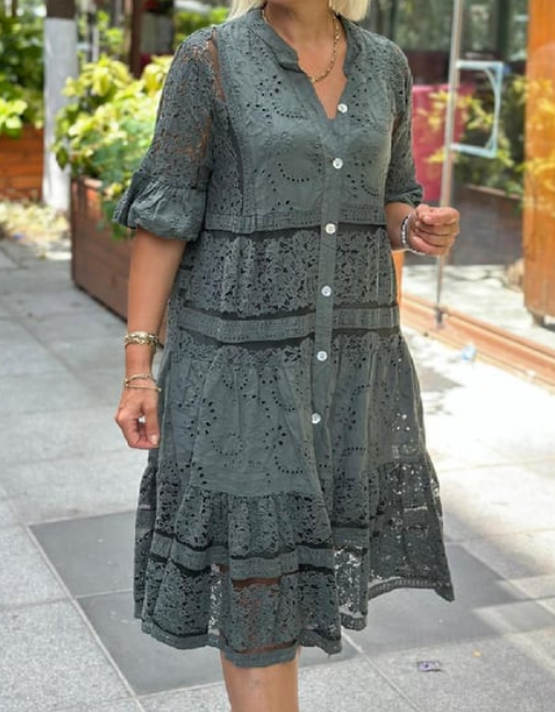Lace Shirt Dress