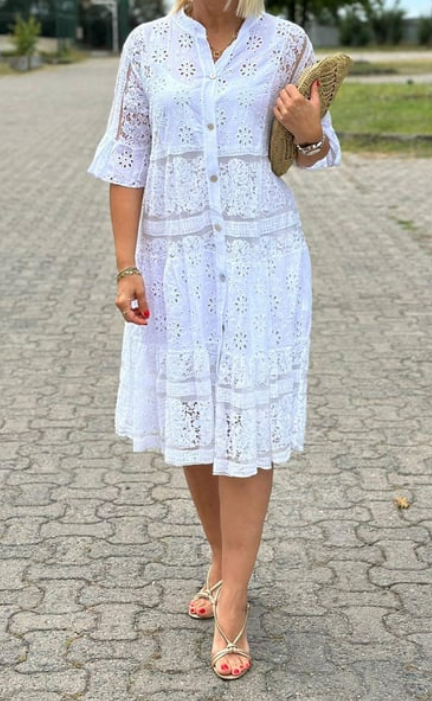 Lace Shirt Dress