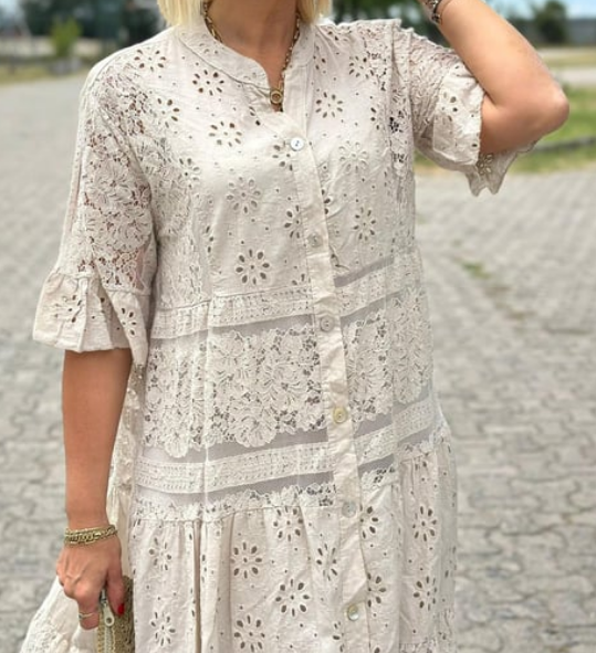 Lace Shirt Dress