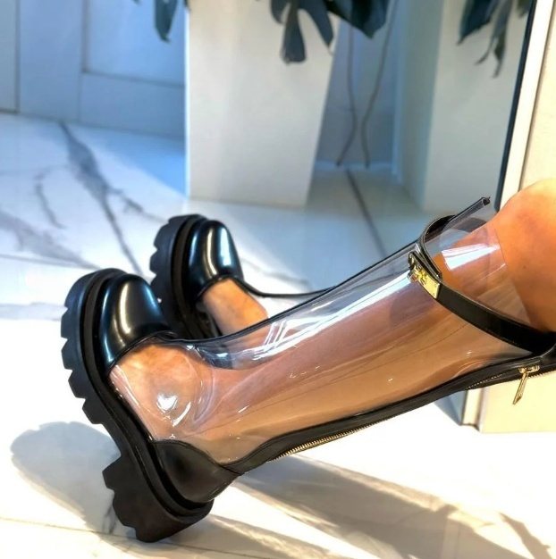 Women's Transparent Platform Fashion Boots