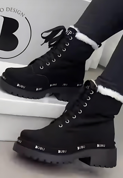 Women's Fleece-Lined Warm Non-Slip Martin Boots