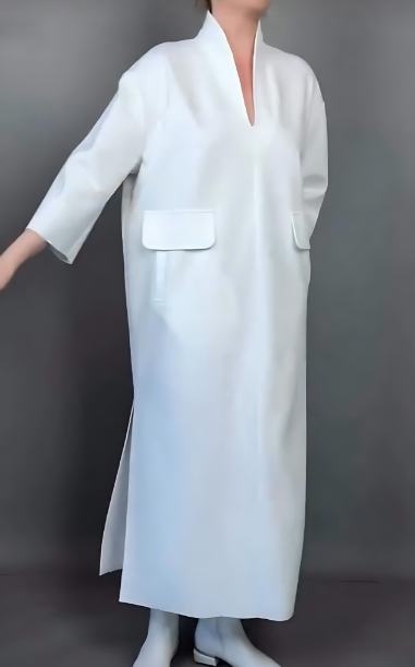 Women's Elegant Solid Color Long Dress with Pockets