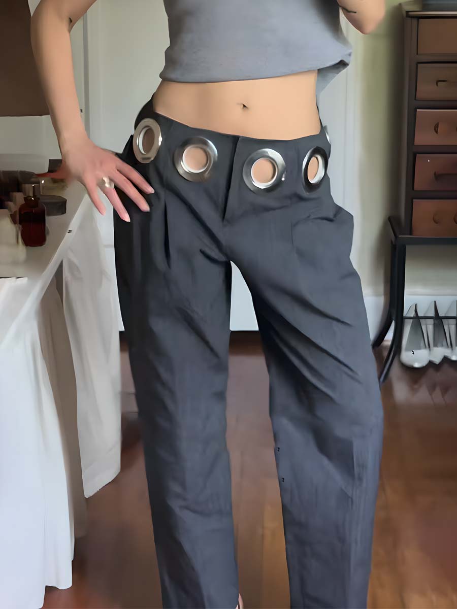 Cutout Waist Pants