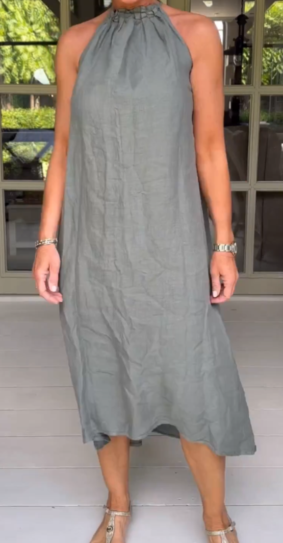 Linen Halter Dress