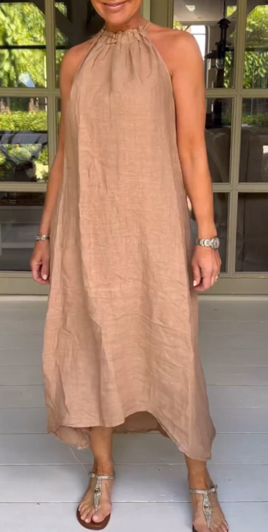 Linen Halter Dress