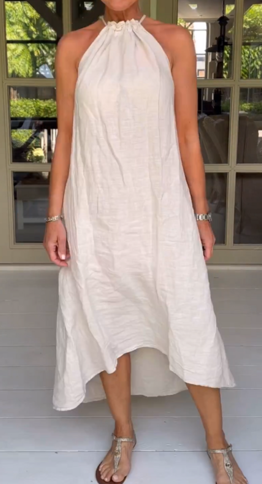 Linen Halter Dress