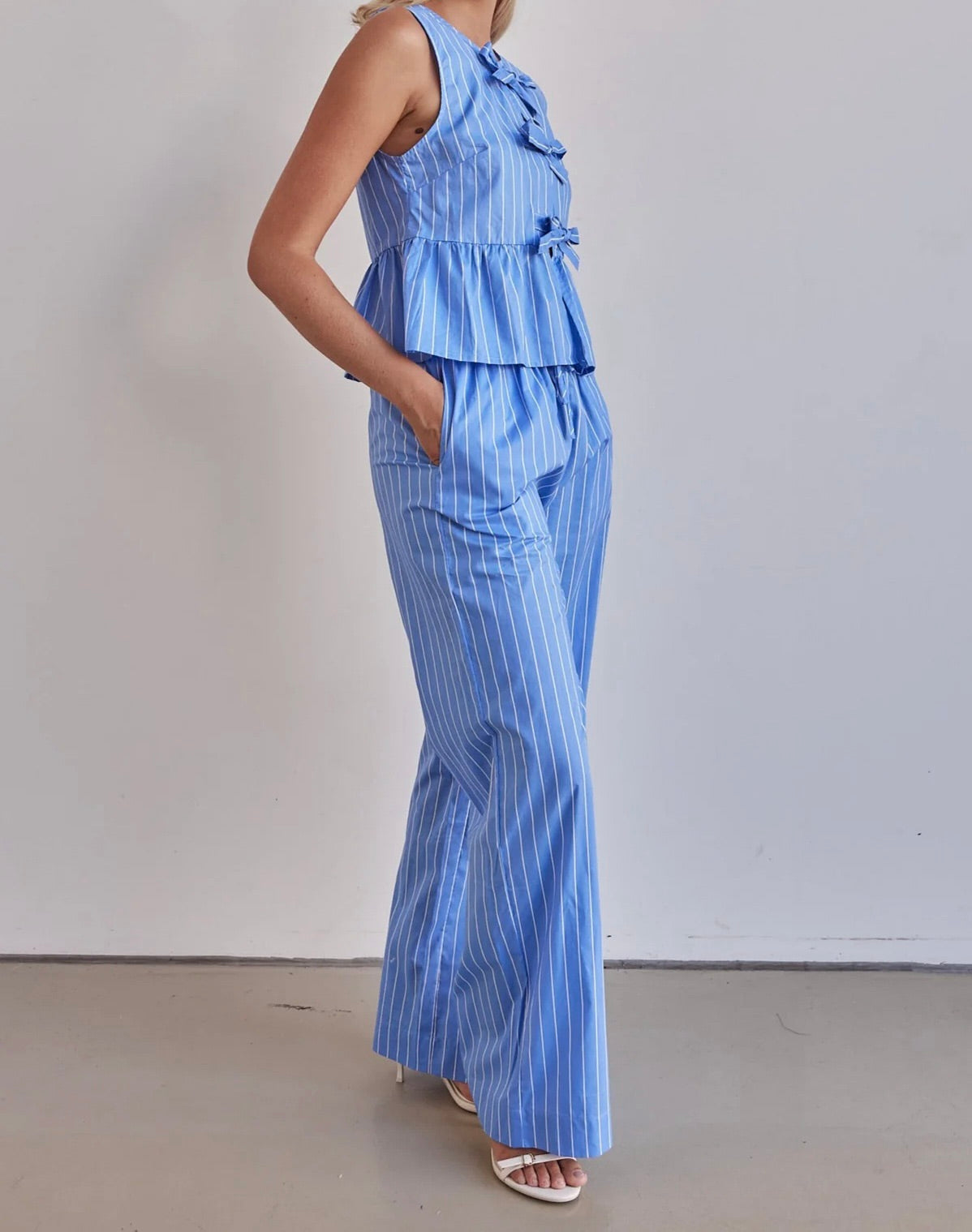2025 New Blue Bow Suit