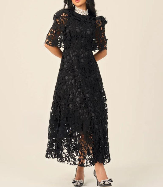 Black Elegant Lace Dress